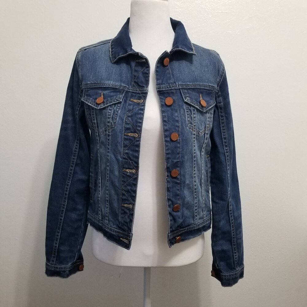 BLANK NYC Blue Denim Jacket In Diet Pill XS